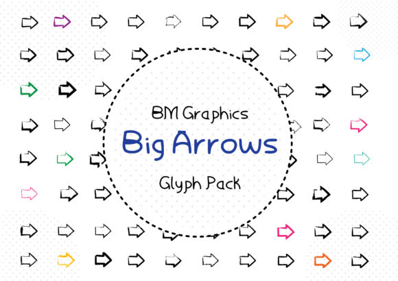 BM Graphics - Big Arrows: The Perfect Dingbats Font for Directional Craft Designs