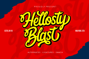 Hellosty Blast: A Vintage Script Handwritten Font for Standout Branding